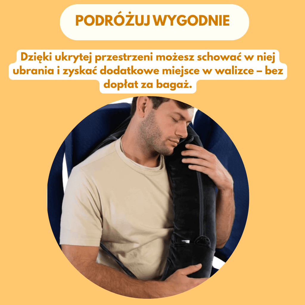 Schowuś - Pojemna Poduszka Turystyczna