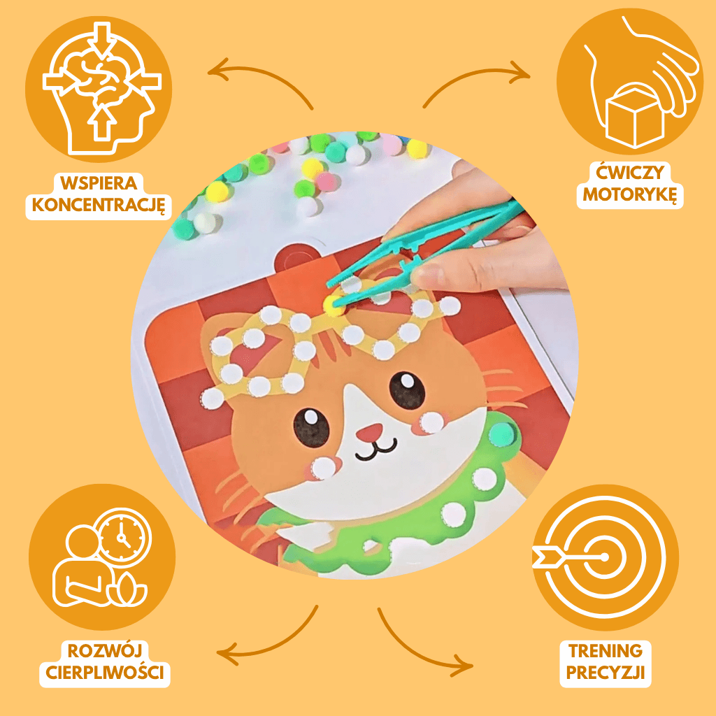 Pompiki - Zestaw Kreatywny dla Dzieci 1020 elementów